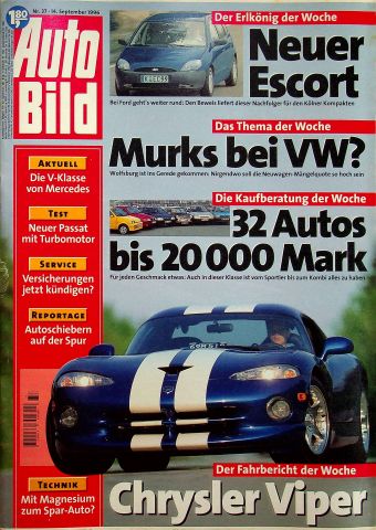 Deckblatt Auto Bild (37/1996)